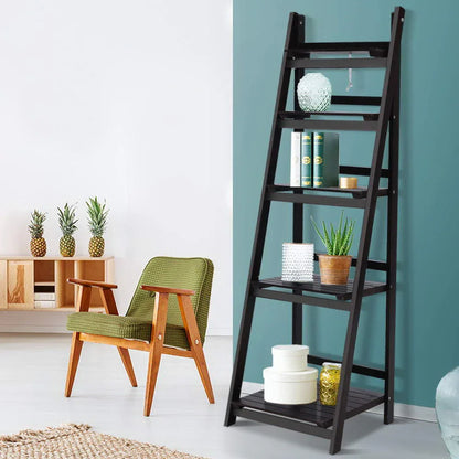 Artiss Bookshelf Corner Shelf 5 Tiers - ZANE Coffee - Mekamart Australia