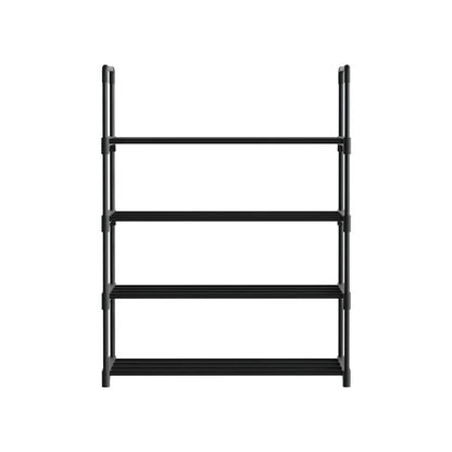Artiss Shoe Rack Cabinet Stackable 4-tier 12 Pairs Black - Mekamart Australia