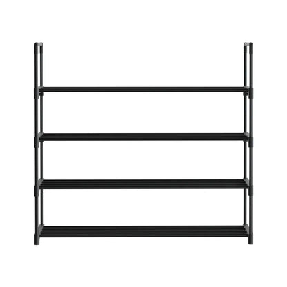 Artiss Shoe Rack 4-tier 16 Pairs Stackable Black - Mekamart Australia