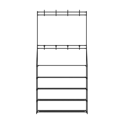 Artiss Shoe Rack Hall Tree 16 Pairs Black - Mekamart Australia