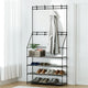 Artiss Shoe Rack Hall Tree 16 Pairs Black - Mekamart Australia