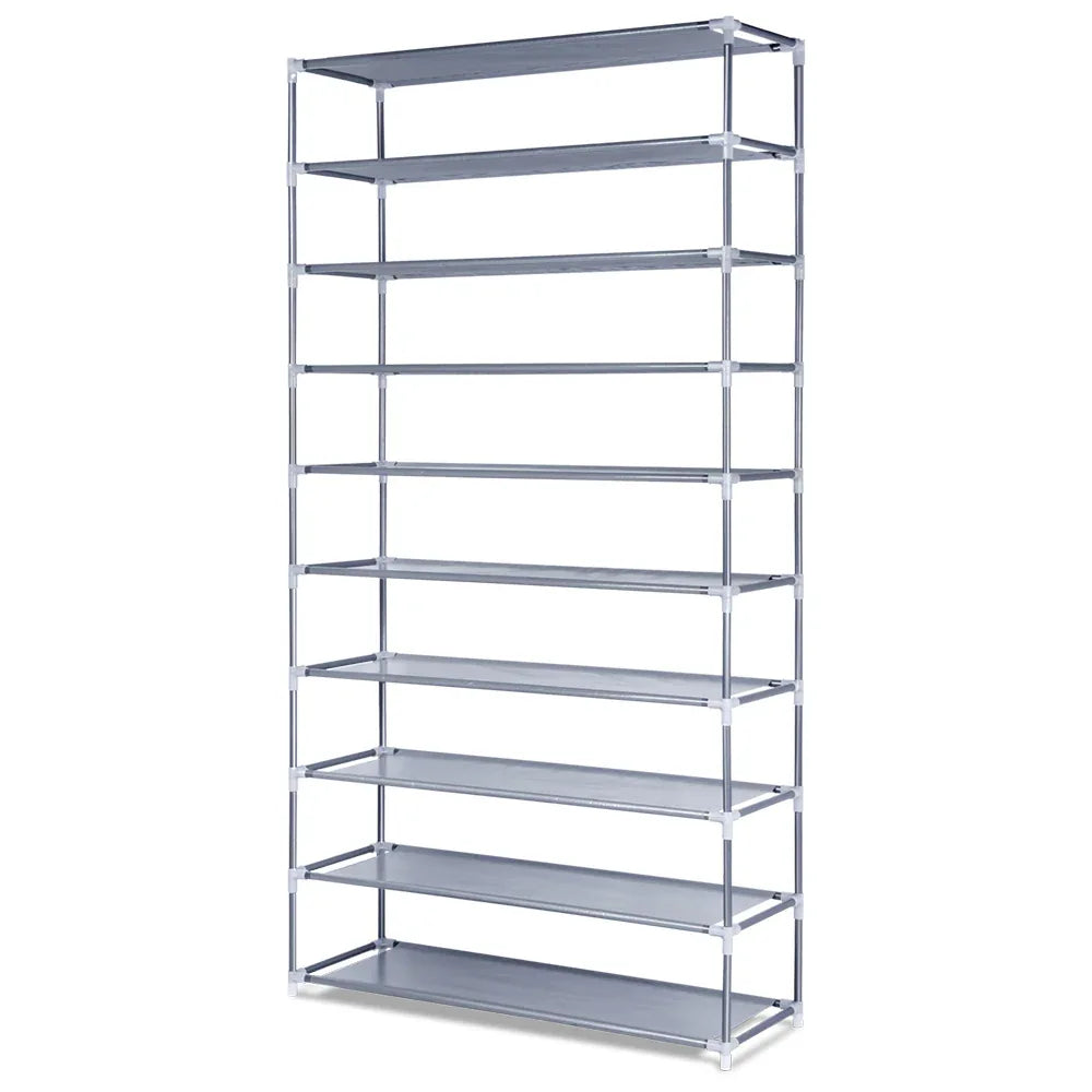 Artiss Shoe Rack Cabinet Stackable 10-Tier Grey - Mekamart Australia