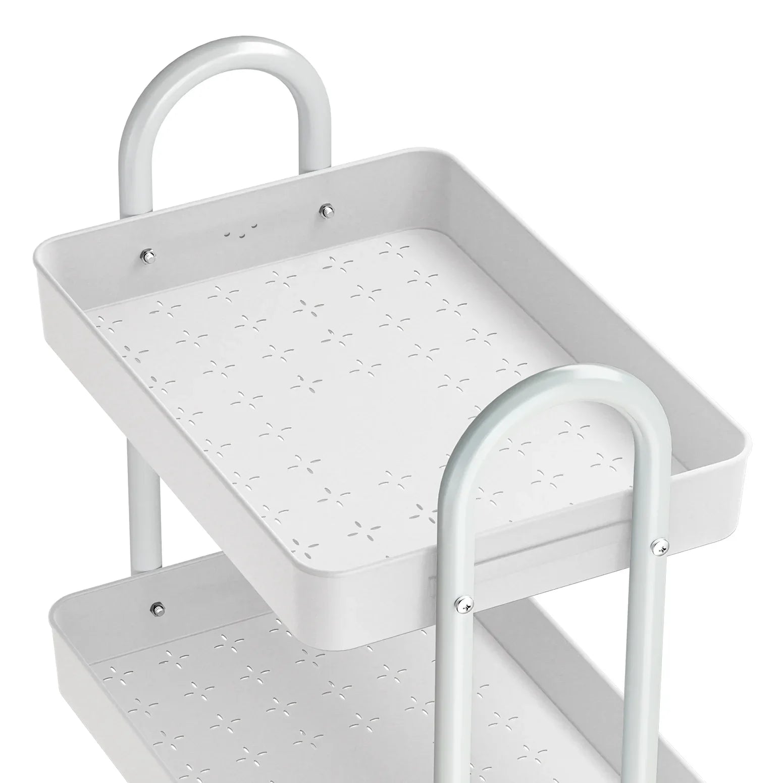 Artiss Storage Trolley Kitchen Cart 3 Tiers Rack Shelf Organiser Wheels White - Mekamart Australia