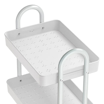 Artiss Storage Trolley Kitchen Cart 3 Tiers Rack Shelf Organiser Wheels White - Mekamart Australia