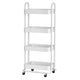 Artiss Storage Trolley Kitchen Cart 4 Tiers White - Mekamart Australia