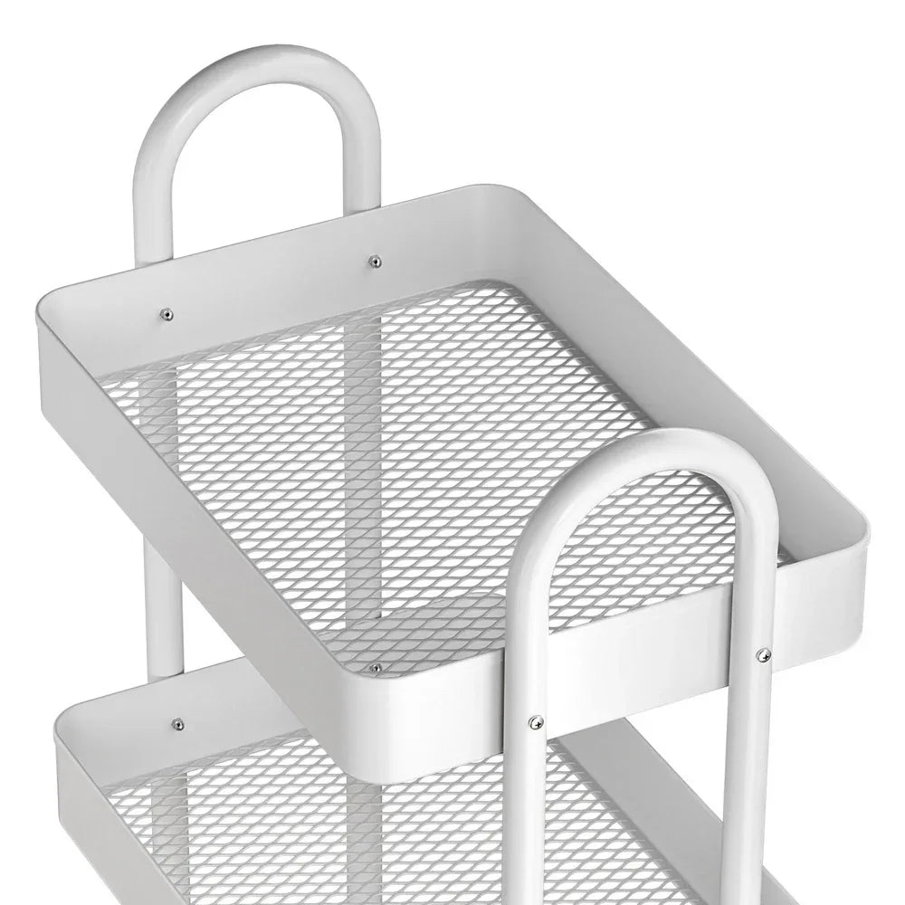 Artiss Storage Trolley Kitchen Cart 4 Tiers White - Mekamart Australia