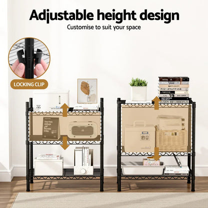 Artiss 3-Tier Shelving Unit Adjustable Garage Storage Shelves Kitchen Rack Steel - Mekamart Australia
