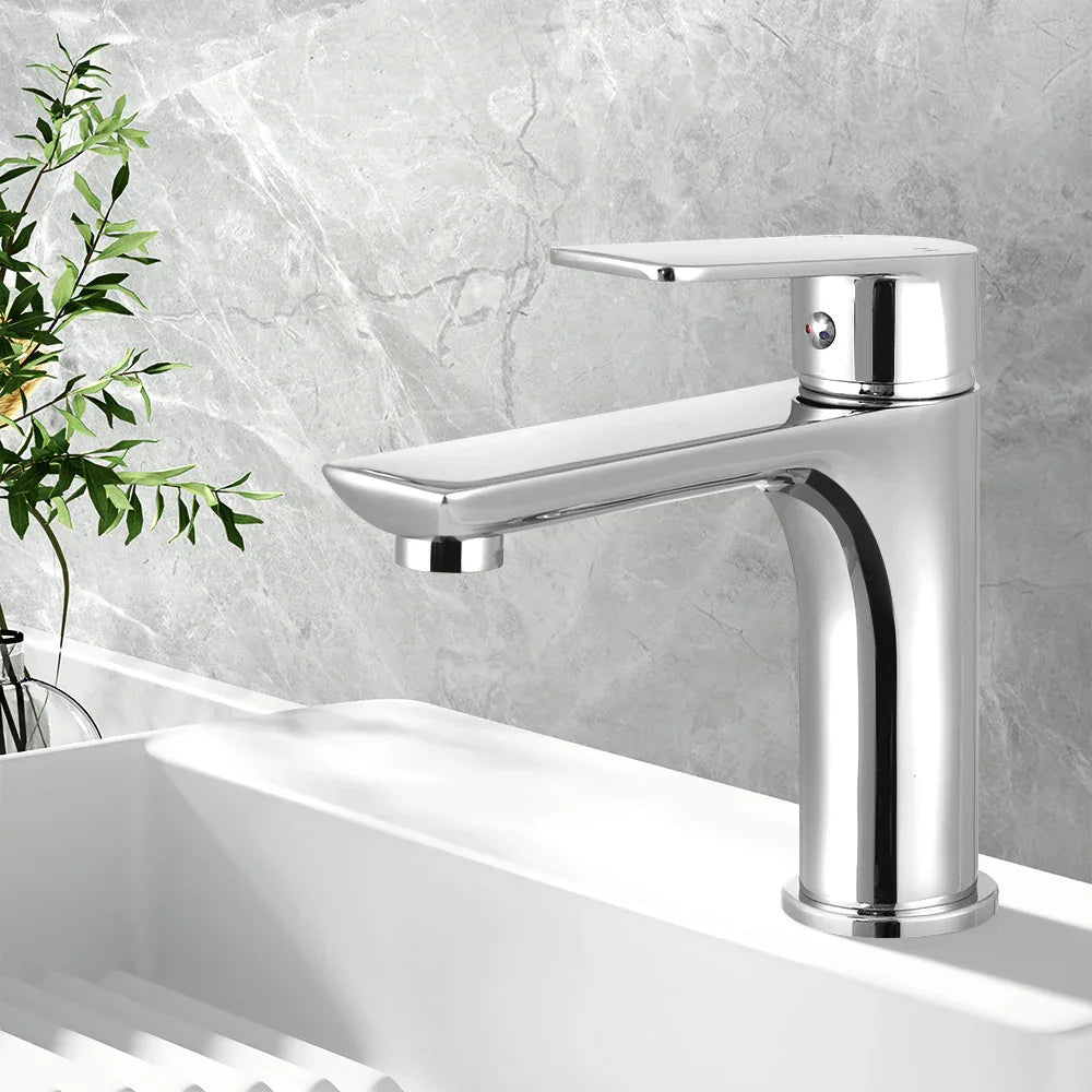 Bathroom Basin Mixer Tap Brass Faucet Vanity Laundry Sink Chrome - Mekamart Australia