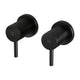 Cefito Basin Twin Tap Wall Round Brass Faucet Shower Bathtub Black - Mekamart Australia