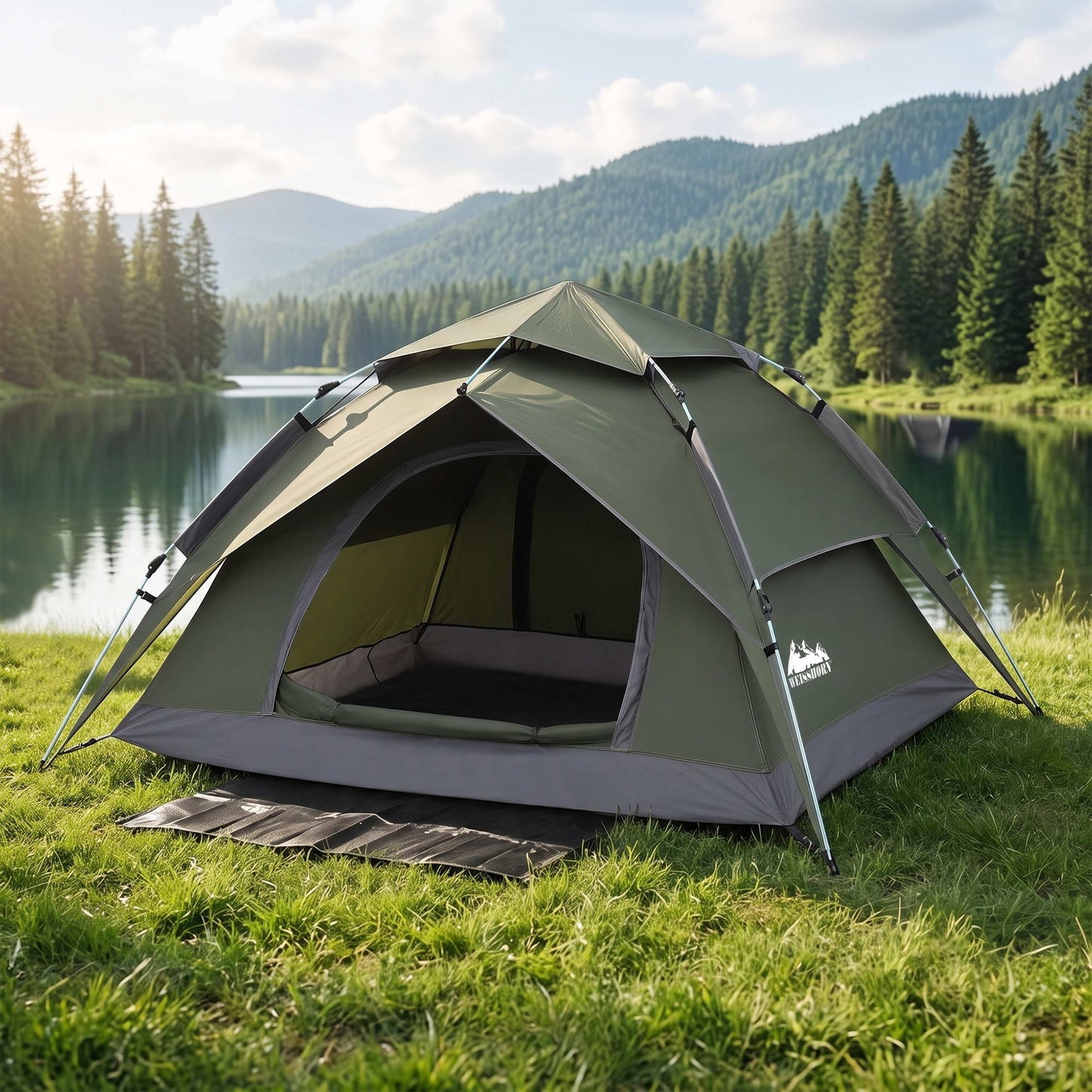 Weisshorn 2 Person Camping Tent Automatic Pop Up Water Repellent Shade Outdoor