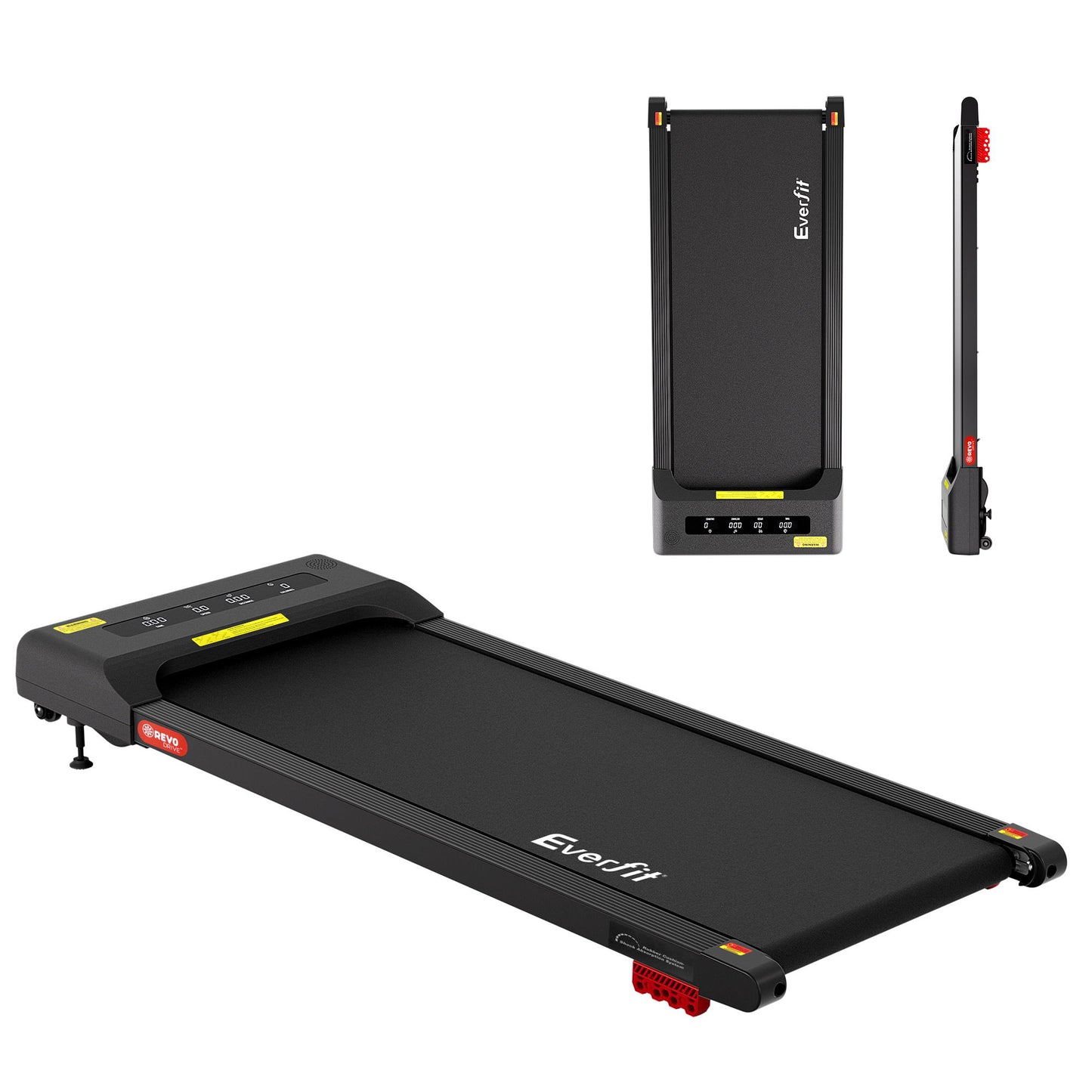 Everfit Treadmill Electric Walking Pad Incline Under Desk Home Gym 380mm Black