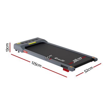 Everfit 3 in 1 Treadmill Electric Walking Pad Incline Under Desk Home Gym 380mm Grey