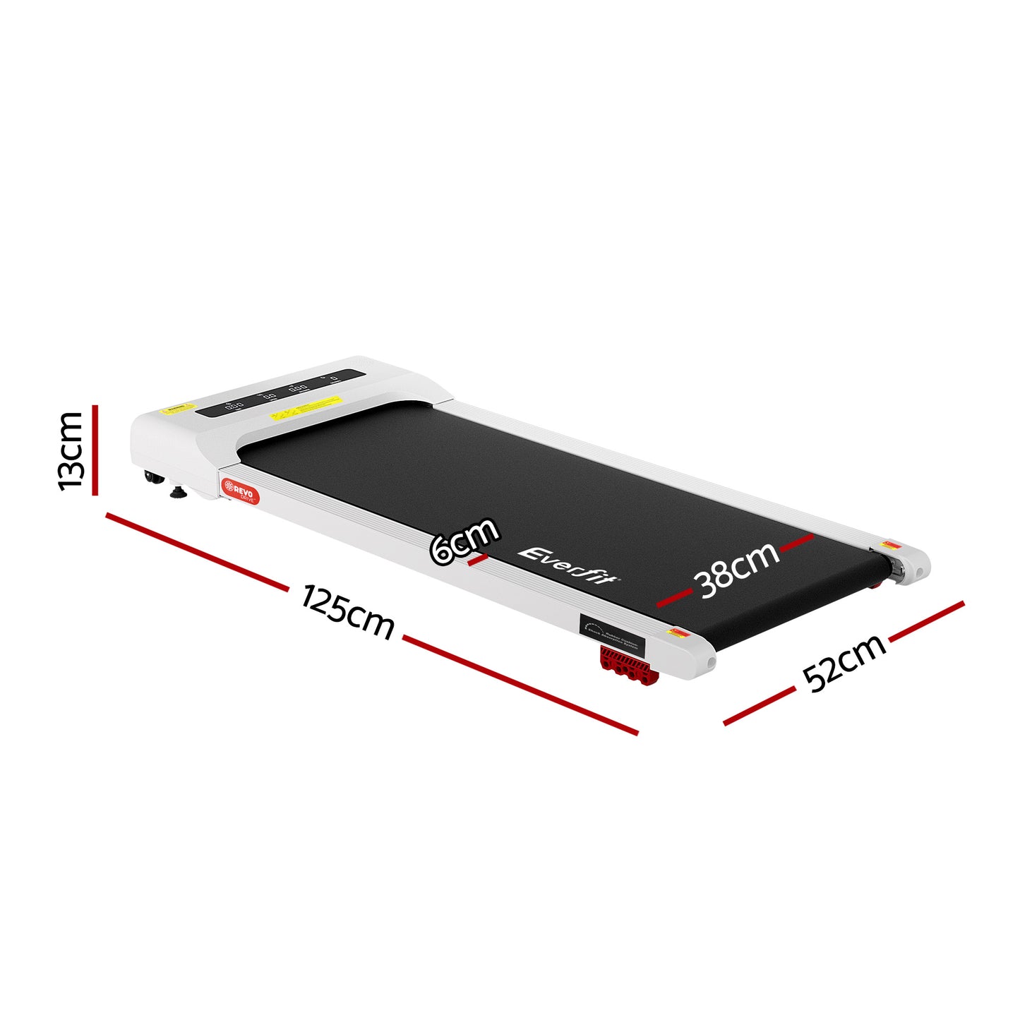 Everfit 3 in 1 Treadmill Electric Walking Pad Incline Under Desk Home Gym 380mm White