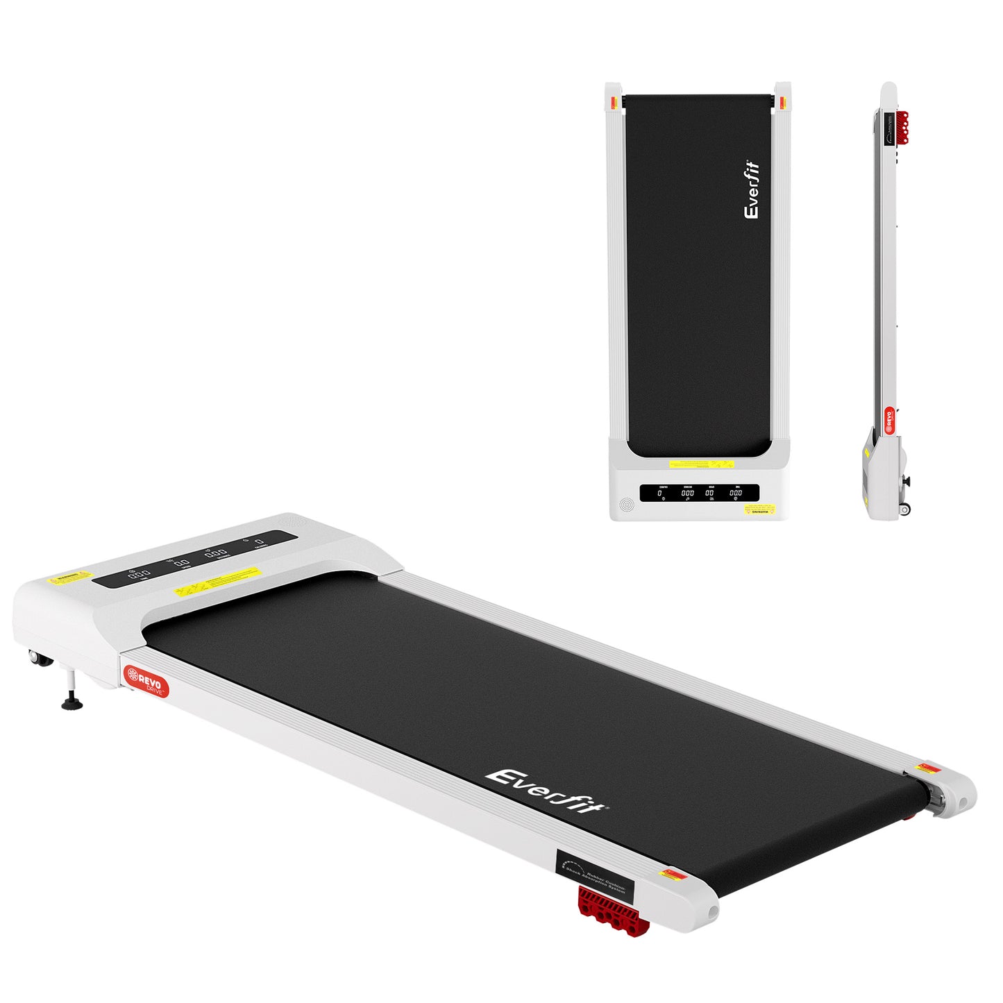Everfit 3 in 1 Treadmill Electric Walking Pad Incline Under Desk Home Gym 380mm White