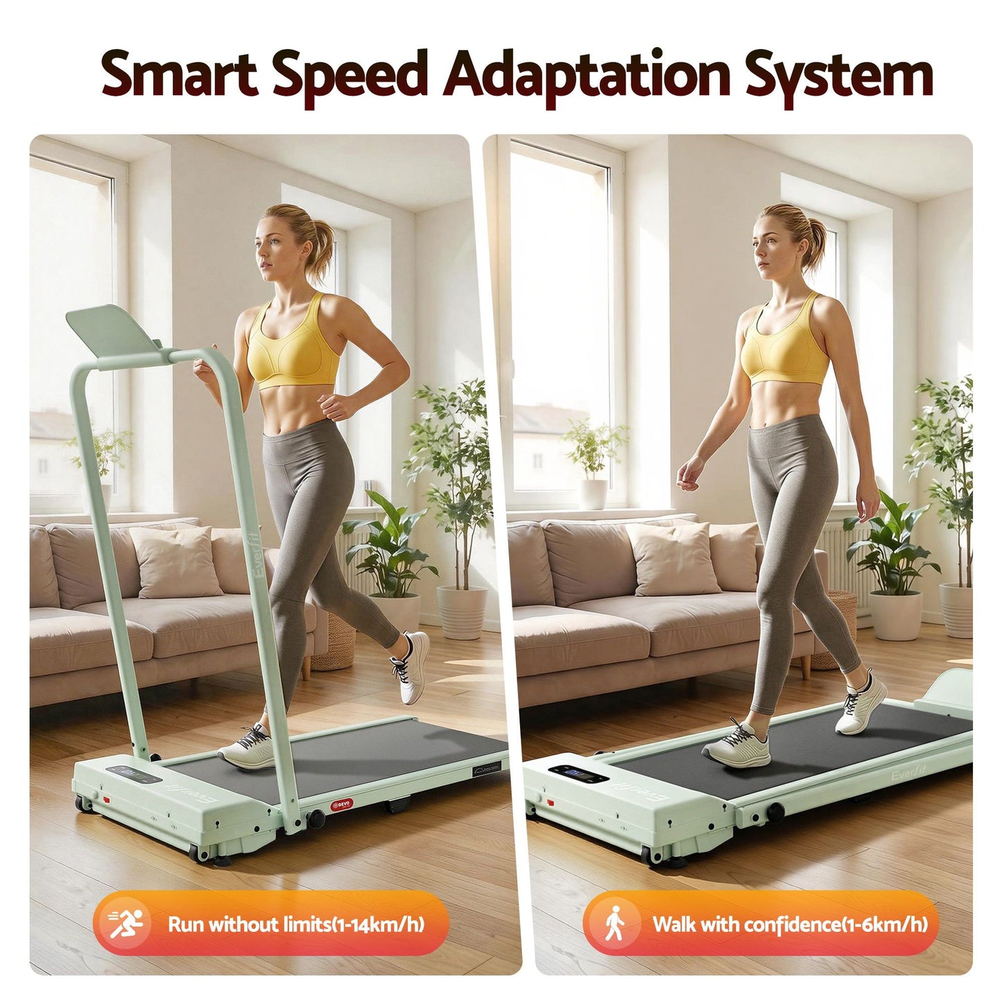 Everfit 3 in 1 Walking Pad Treadmill 12% Incline Under Desk Foldable Treadmills for Home Gym With 38cm Wide Belt APP Control