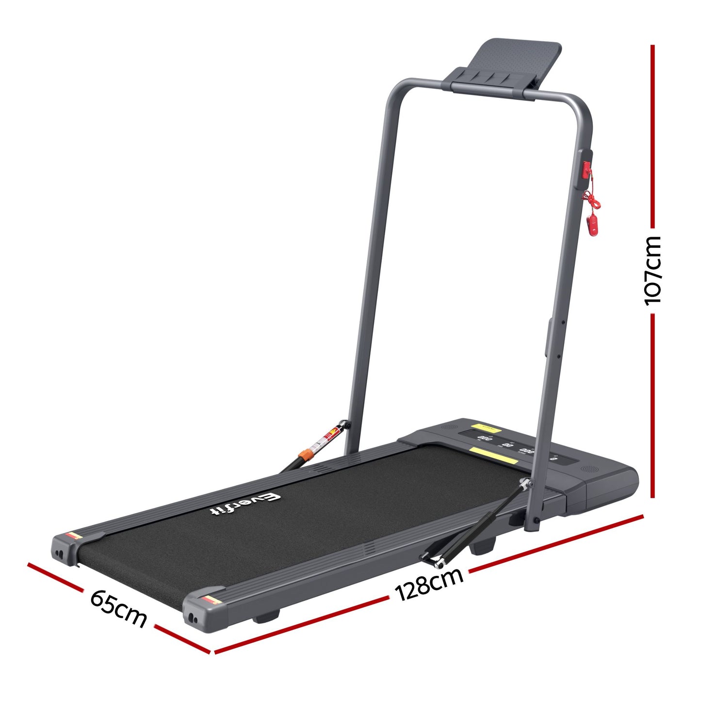 Everfit 2 in 1 Treadmill Electric Walking Pad Under Desk Home Gym Fitness 400mm Grey