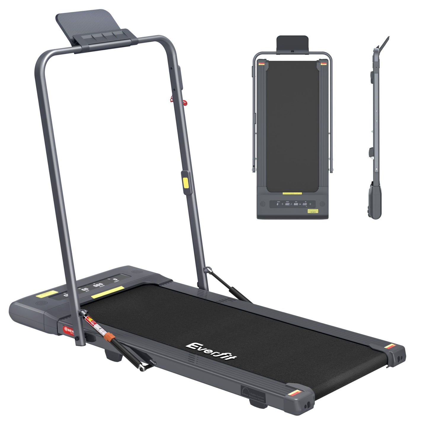 Everfit 2 in 1 Treadmill Electric Walking Pad Under Desk Home Gym Fitness 400mm Grey