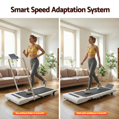 Everfit Treadmill Electric Walking Pad Under Desk Home Gym Fitness 400mm White