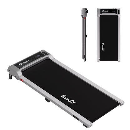 Everfit 3 in 1 Walking Pad Treadmill 12% Incline Under Desk Treadmills for Home Gym With 40cm Wide Belt Sliver