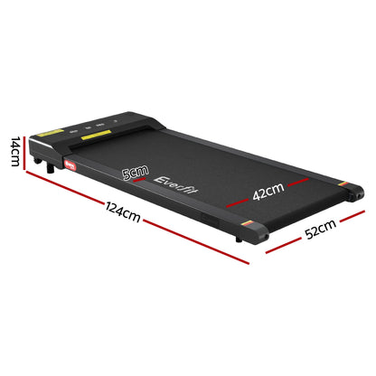 Everfit 2 in 1 Treadmill Electric Walking Pad Under Desk Home Gym Fitness 400mm Black