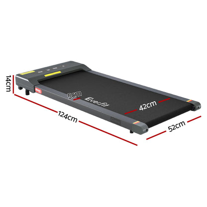 Everfit 2 in 1 Treadmill Electric Walking Pad Under Desk Home Gym Fitness 400mm Grey