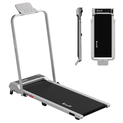 Everfit 3 in 1 Walking Pad Treadmill 12% Incline Foldable Under Desk Treadmills for Home Gym With 40cm Wide Belt Silver