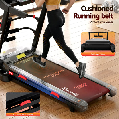 Everfit Treadmill Electric Home Gym Fitness Exercise Machine w/ Sit Up Bar 450mm