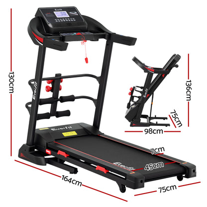Everfit Treadmill Electric Home Gym Fitness Exercise Machine w/ Sit Up Bar 450mm