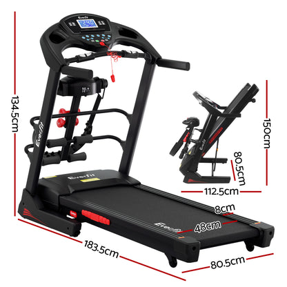 Everfit Treadmill Electric Home Gym Fitness Exercise Machine w/ Massager 480mm