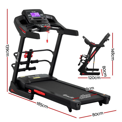Everfit Treadmill Electric Home Gym Fitness Exercise Machine w/ Sit Up Bar 480mm