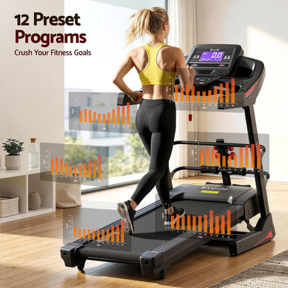 Everfit Treadmill Electric Home Gym Fitness Exercise Machine w/ Sit Up Bar 480mm