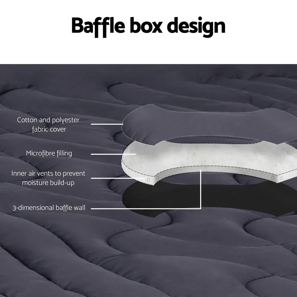Giselle Bedding Mattress Topper Pillowtop 3-Zone Double - Mekamart Australia