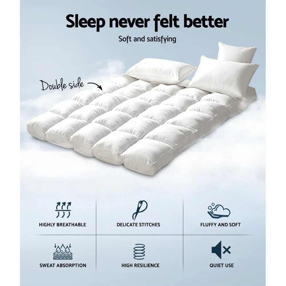 Giselle Bedding Mattress Topper Pillowtop Bamboo King - Mekamart Australia