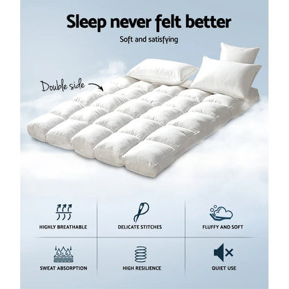 Giselle Bedding Mattress Topper Pillowtop Bamboo King - Mekamart Australia