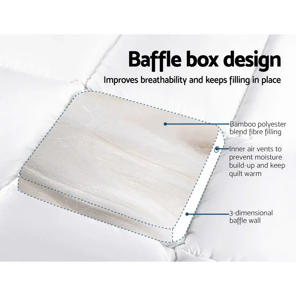Giselle Bedding Mattress Topper Pillowtop Bamboo King - Mekamart Australia