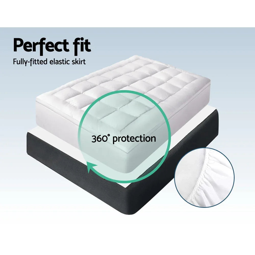 Giselle Bedding Mattress Topper Pillowtop Bamboo King - Mekamart Australia
