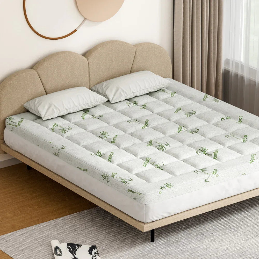 Giselle Bedding Mattress Topper Pillowtop Bamboo 7.5cm King - Mekamart Australia