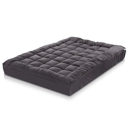 Giselle Bedding Mattress Topper Pillowtop Bamboo Charcoal Double - Mekamart Australia