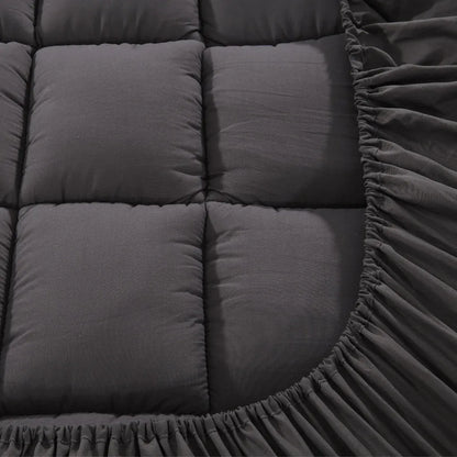 Giselle Bedding Mattress Topper Pillowtop Bamboo Charcoal Single - Mekamart Australia