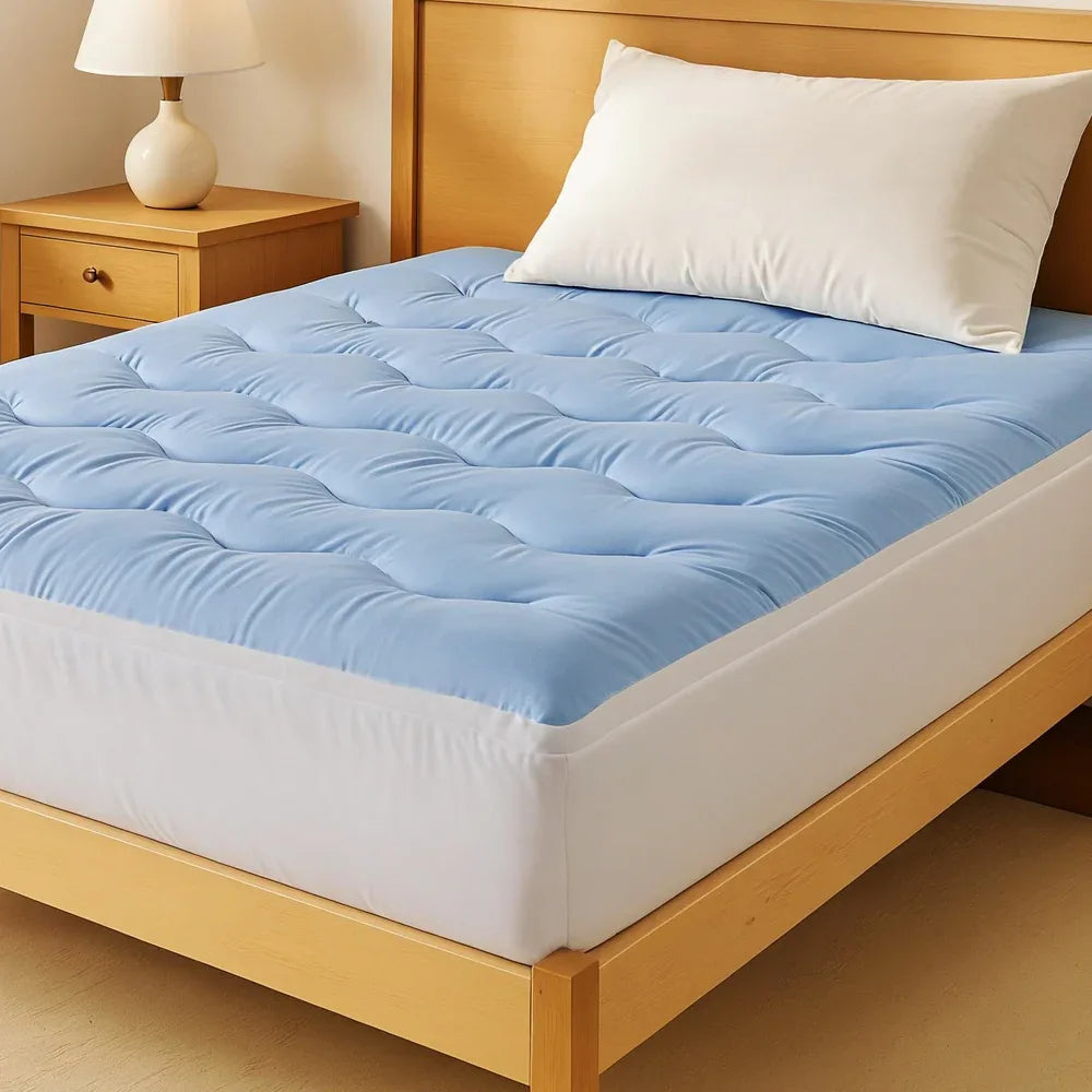 Giselle 5cm Mattress Topper Pillowtop toppers Double-Sided King Single - Mekamart Australia