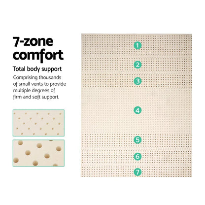 Giselle Bedding Latex Mattress Topper 5cm Double - Mekamart Australia