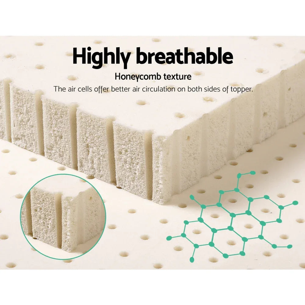 Giselle Bedding Latex Mattress Topper 5cm Double - Mekamart Australia