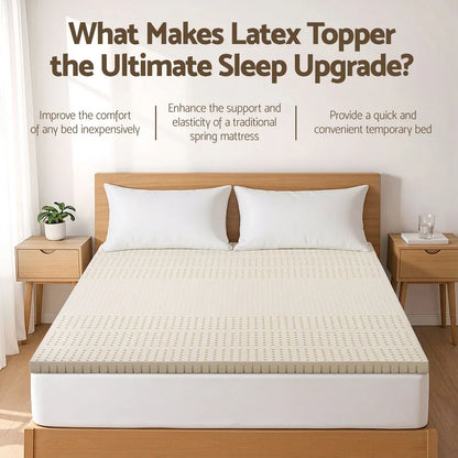 Giselle Bedding Latex Mattress Topper 5cm King - Mekamart Australia