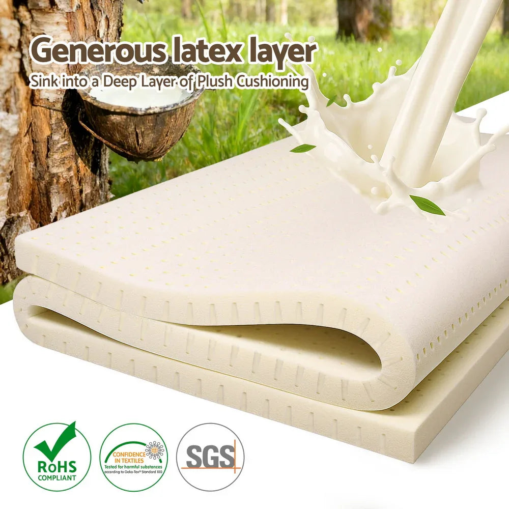 Giselle Bedding Latex Mattress Topper 5cm King - Mekamart Australia
