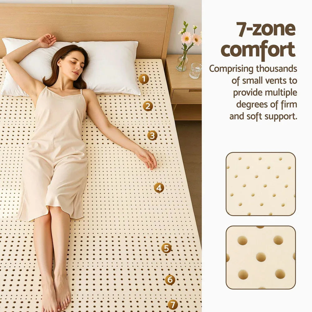 Giselle Bedding Latex Mattress Topper 7.5cm King - Mekamart Australia