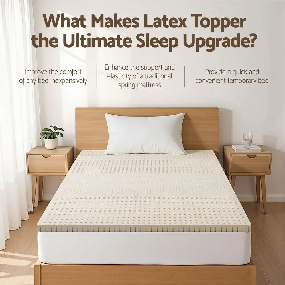 Giselle Bedding Latex Mattress Topper 5cm King Single - Mekamart Australia