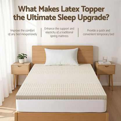 Giselle Bedding Latex Mattress Topper 7.5cm King Single - Mekamart Australia