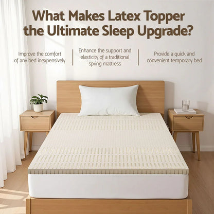 Giselle Bedding Latex Mattress Topper 5cm Single - Mekamart Australia