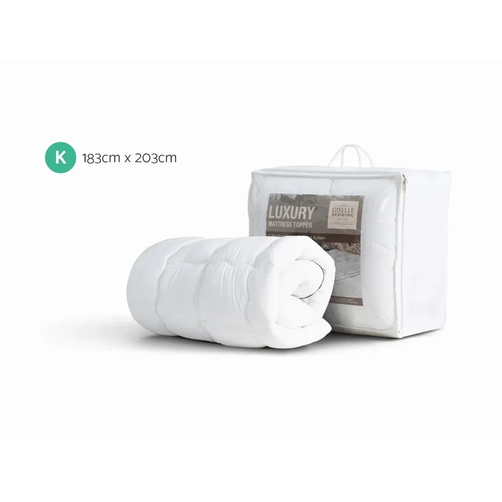 Giselle Bedding Mattress Topper Pillowtop - King - Mekamart Australia