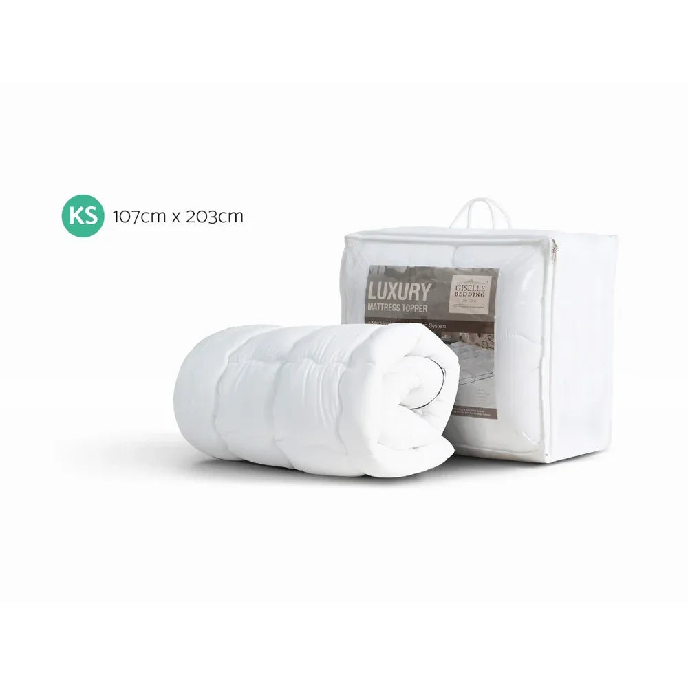 Giselle Bedding Mattress Topper Pillowtop - King Single - Mekamart Australia